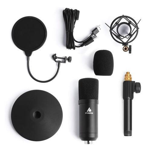 MAONO USB Computer Microphone with One-Touch Mute, Gain Knob, Shock Mount, Condenser Recording Mic for PC, Gaming, Streaming, Podcasts - AU-PM421T - Toytexx MAONO USB Computer Microphone with One-Touch Mute, Gain Knob, Shock Mount, Condenser Recording Mic for PC, Gaming, Streaming, Podcasts - AU-PM421T - Toytexx
